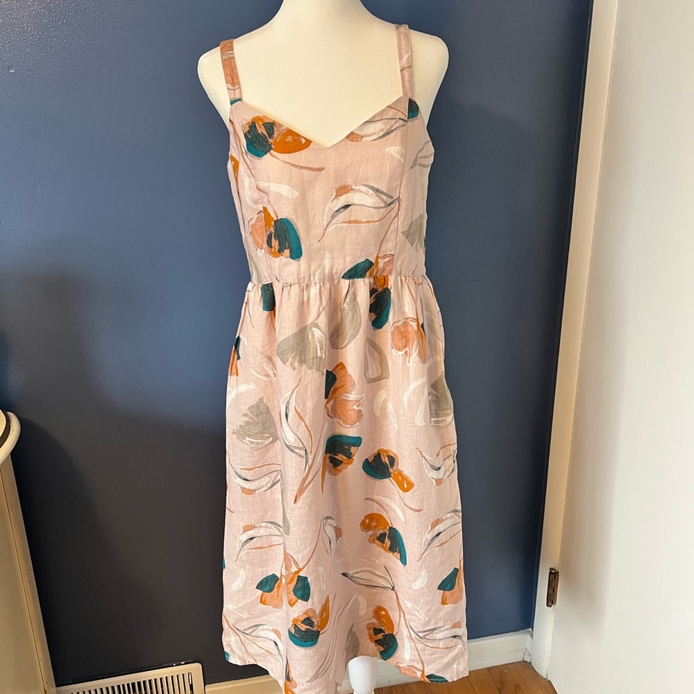Rachel Zoe NWT size 6 floral linen dress with pockets